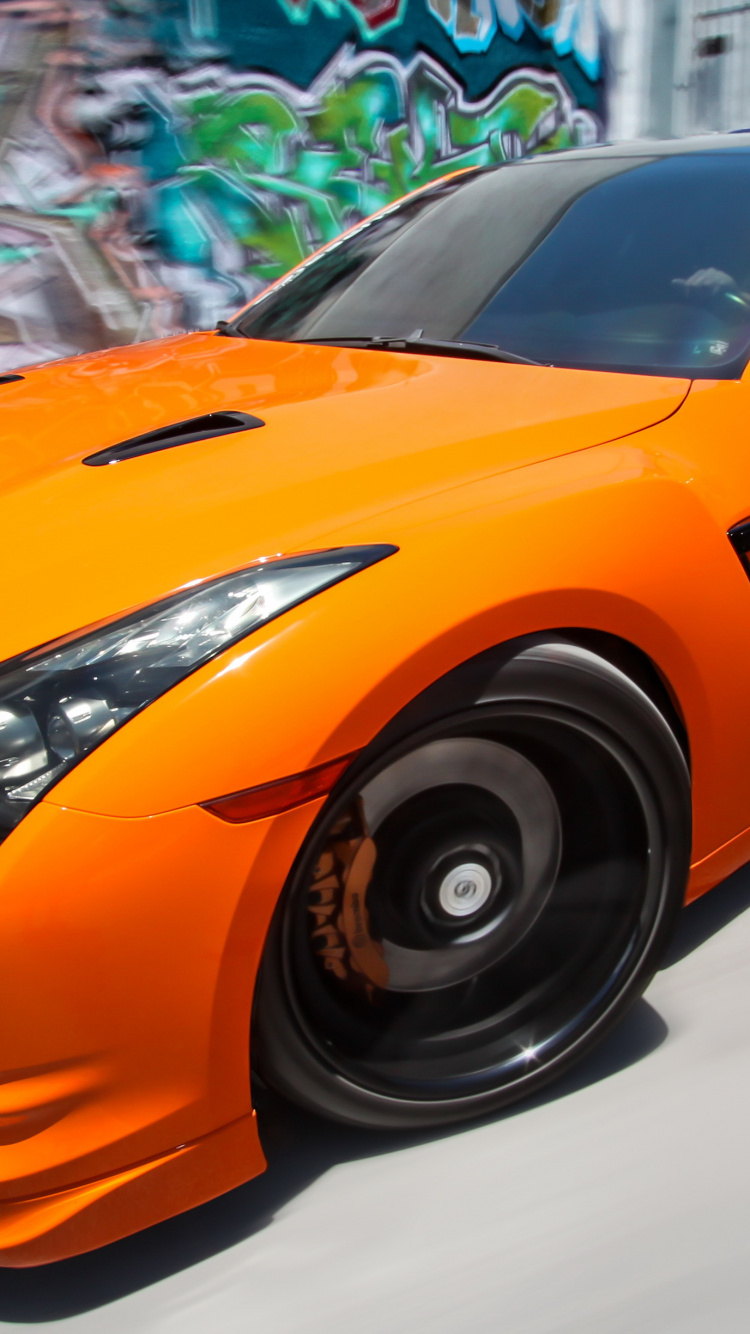 Обои 2010 Ниссан ГТ-Р, авто, спорткар, Ниссан, суперкар в разрешении 750x1334