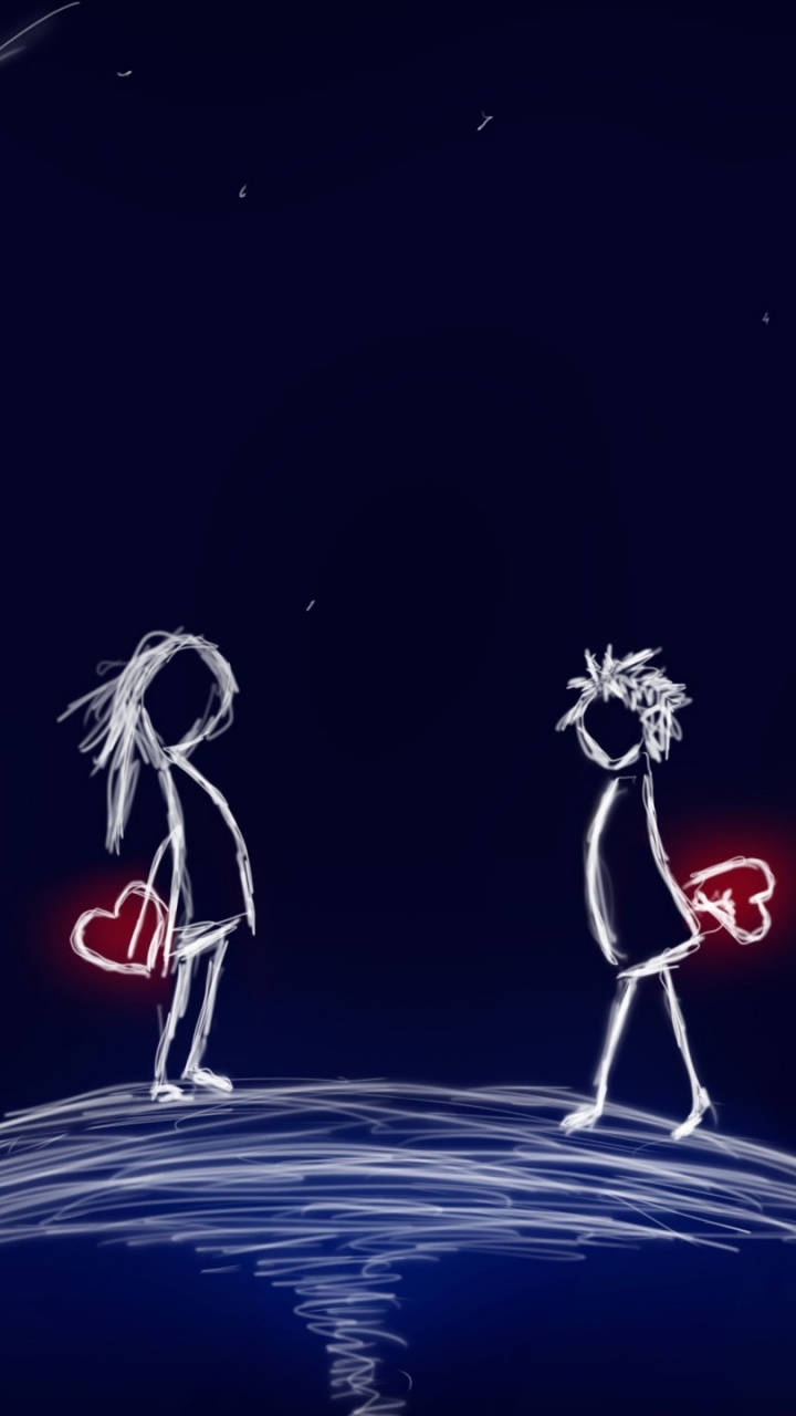 Обои люблю искусство, арт, картинка, цифровое искусство, мультик в разрешении 720x1280