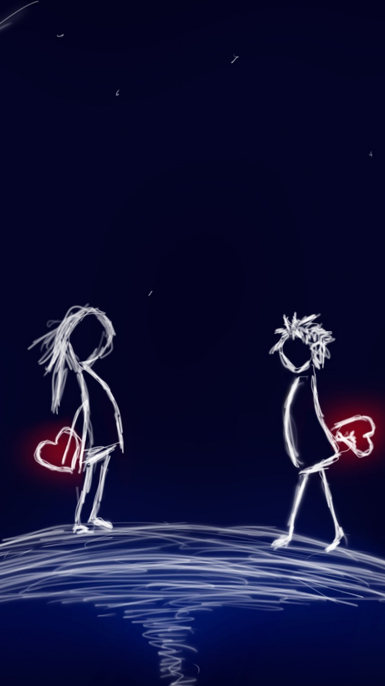 Обои люблю искусство, арт, картинка, цифровое искусство, мультик в разрешении 750x1334