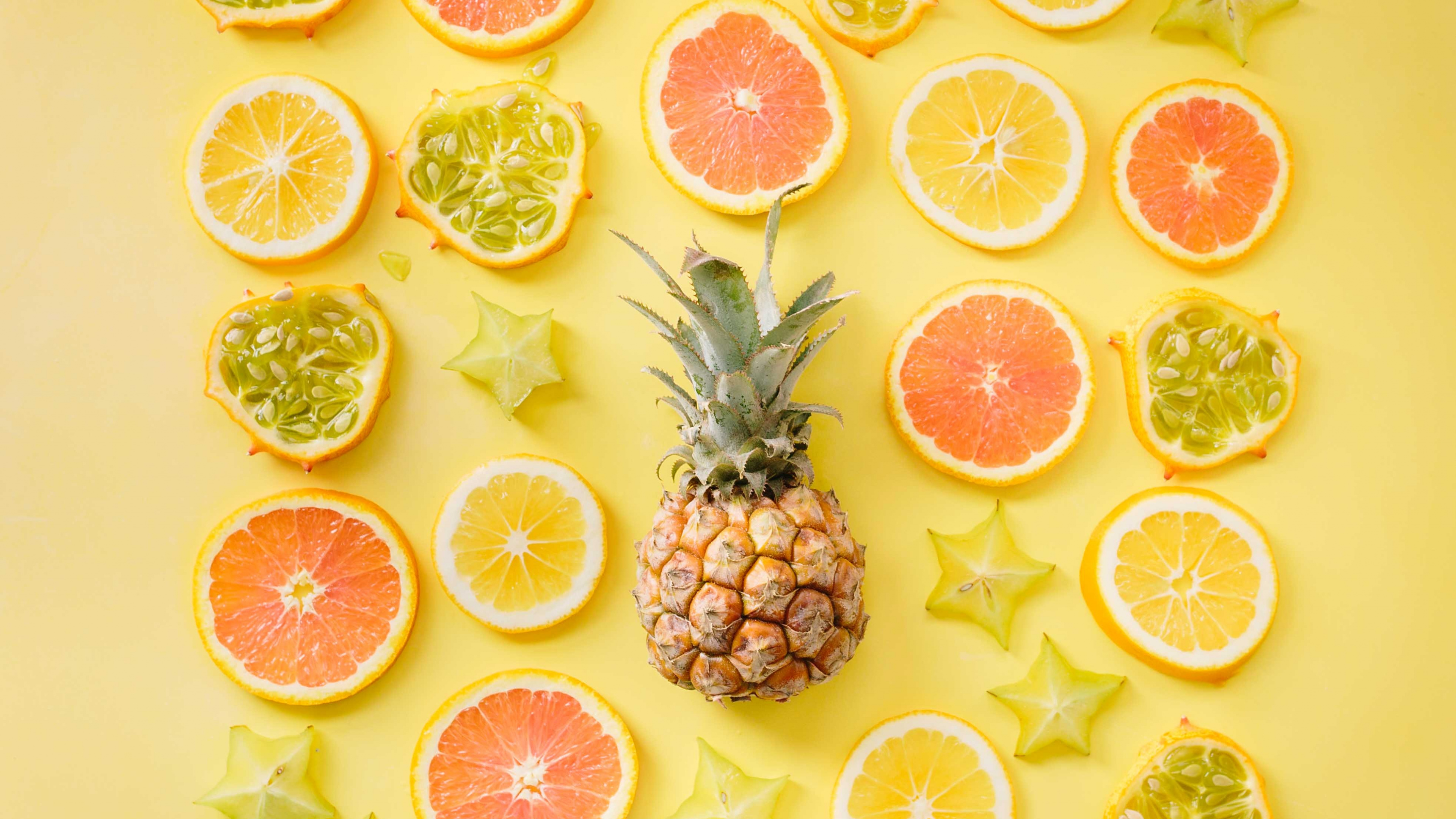 Обои лимон, сок, фрукты, цитрус, известь в разрешении 3840x2160