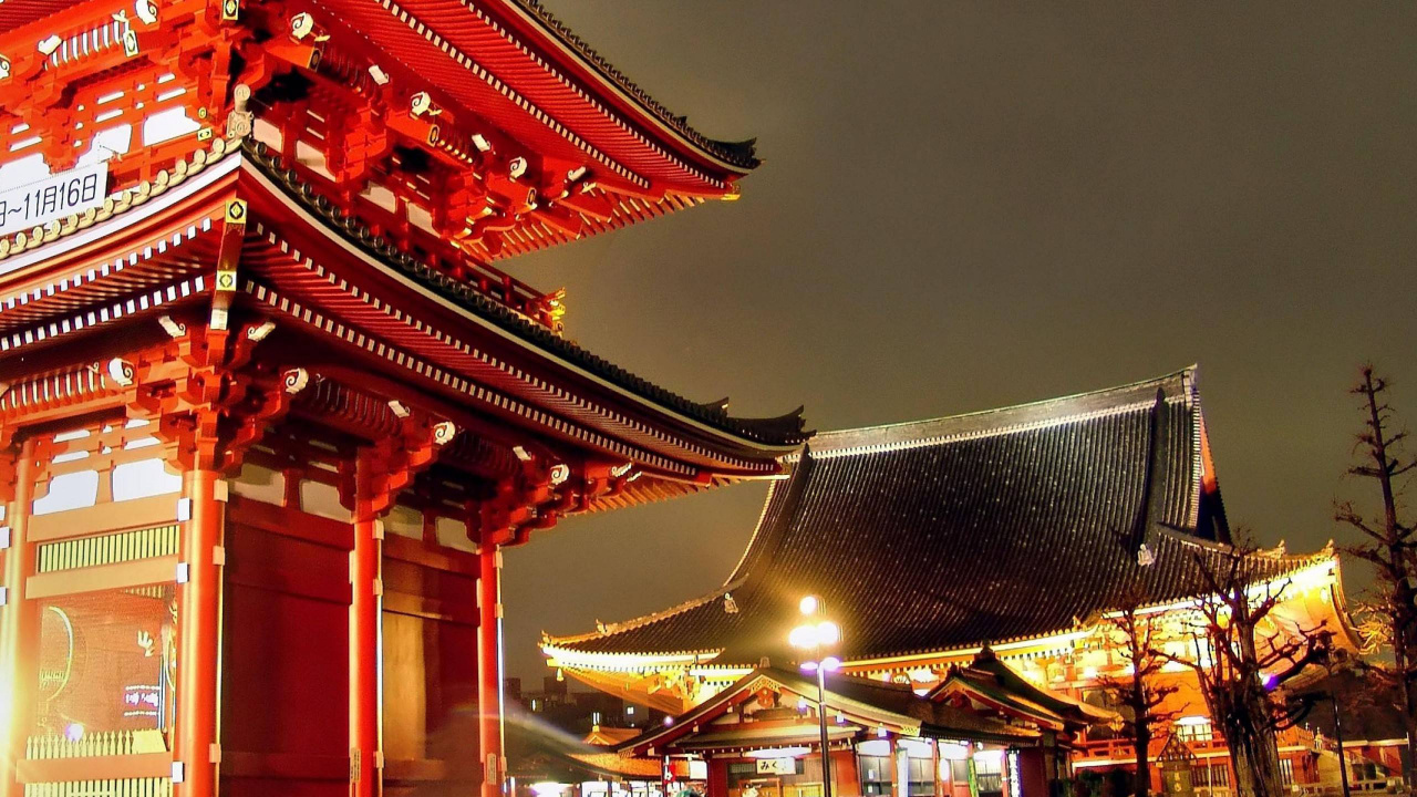 Обои hzmon, синтоистский храм, храм, китайская архитектура, святыня в разрешении 1280x720