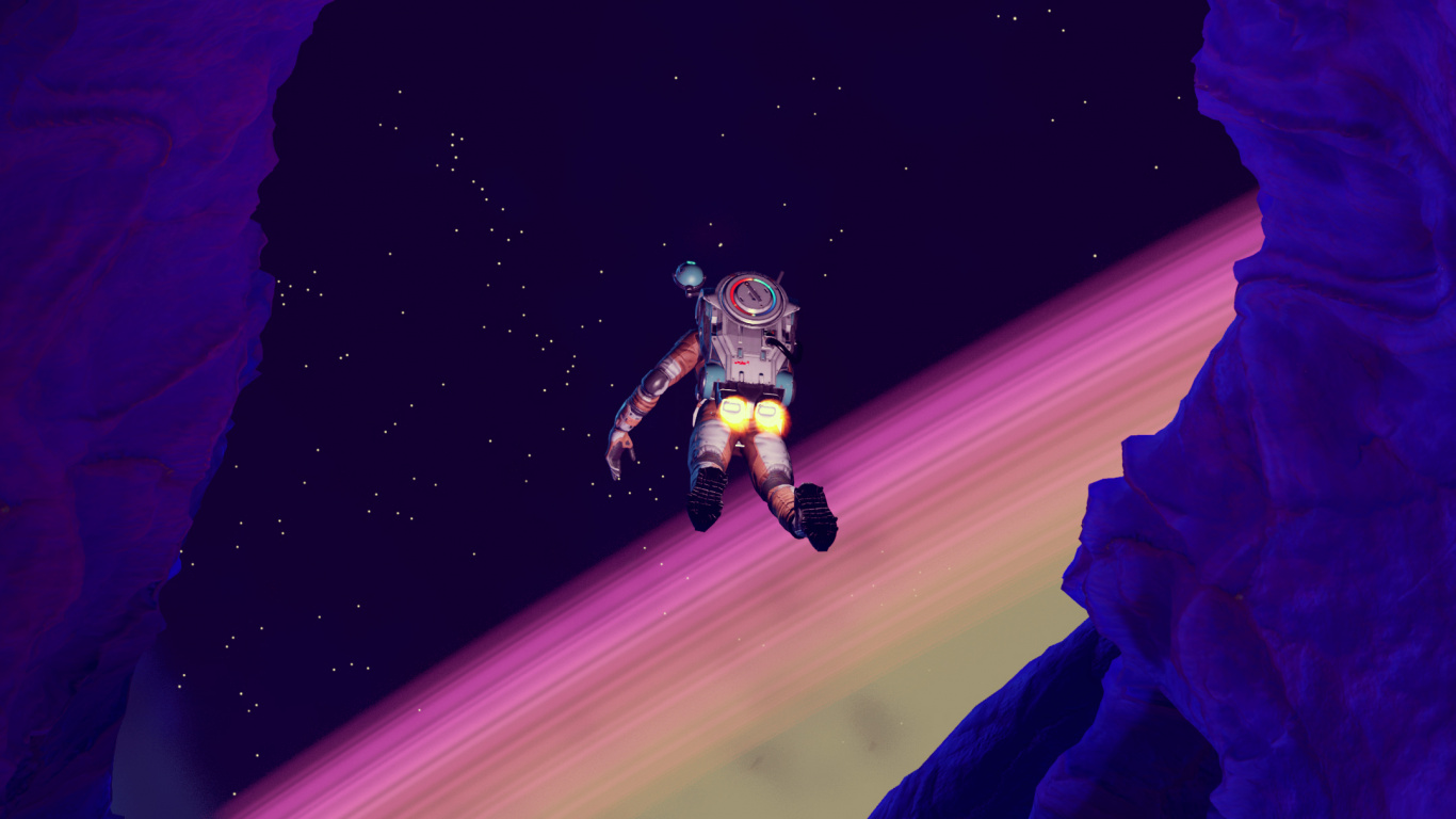 Обои Нет Неба-Мане, пурпур, космос, забава, иллюстрация в разрешении 1366x768