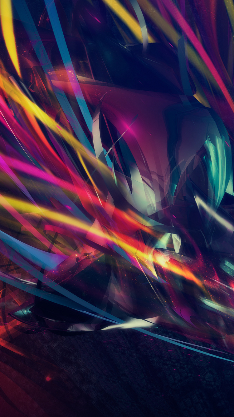 Обои свет, пурпурный цвет, графический дизайн, фрактальное искусство, графика в разрешении 750x1334