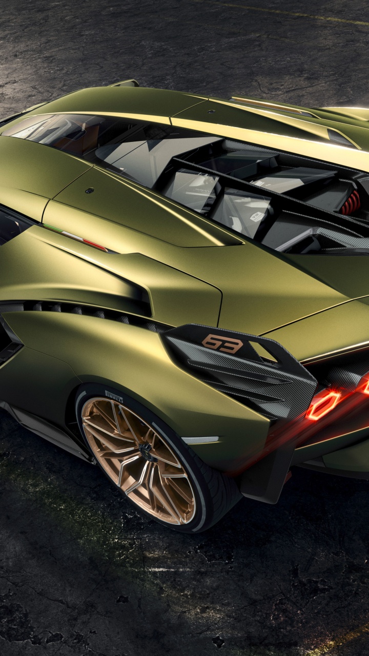 Обои Ламборджини Сиан, Ламборджини грех ФКП 37, Ламборджини, спорткар, lamborghini countach в разрешении 720x1280