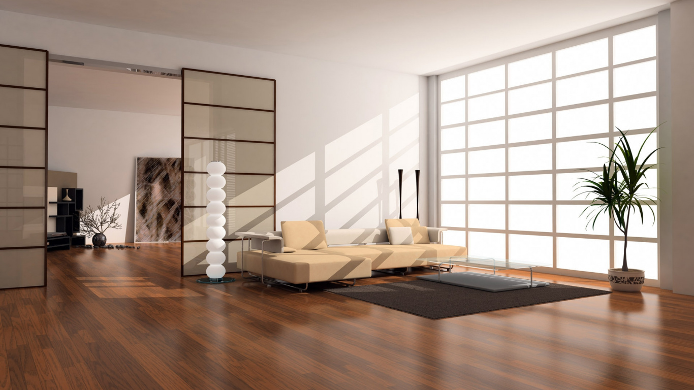 Обои деревянный настил, ламинат, мебель, комната, твердая древесина в разрешении 1366x768