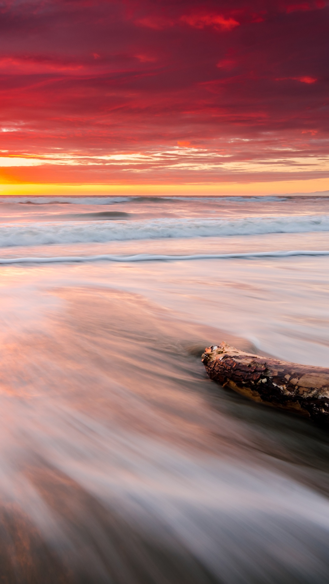 Обои пляж, восход солнца, Лейтфилд Бич, ла диг, море в разрешении 1080x1920