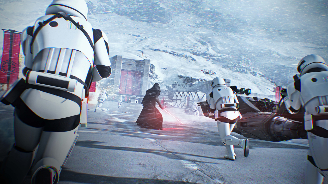 Обои star wars battlefront ii, Звездные войны Battlefront, electronic arts, Звездные видео войны игры, космос в разрешении 1366x768