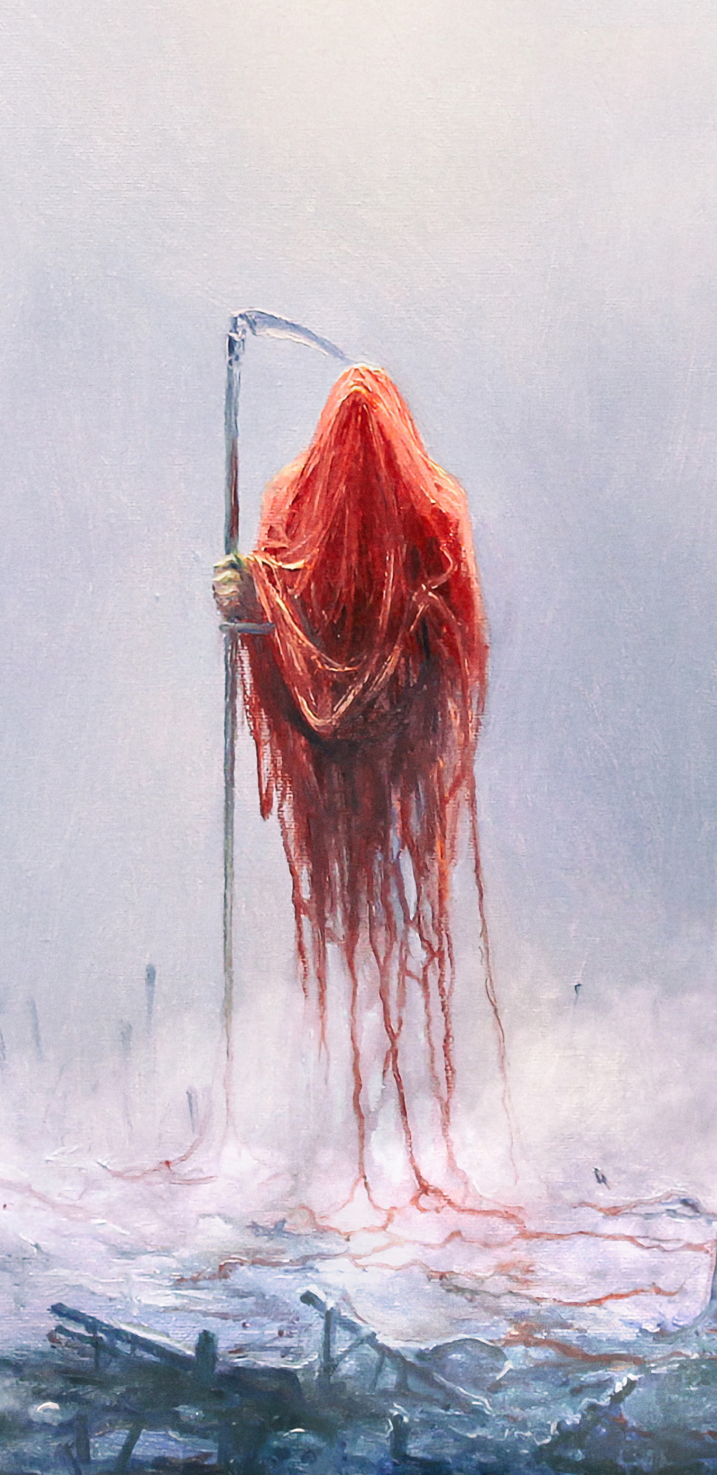 Обои Лорна Шор, Мариуш Левандовски, арт, и я возвращаюсь в небытие, живопись в разрешении 1440x2960