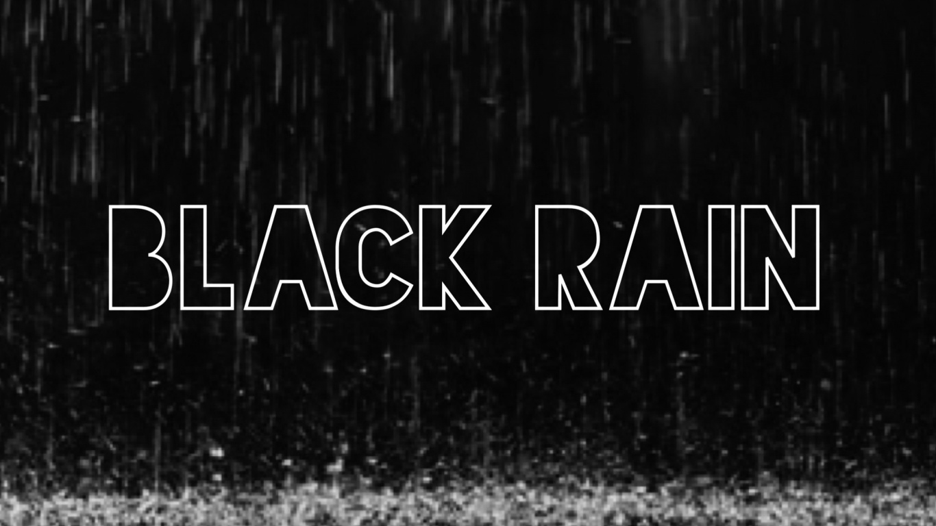 Обои дождь, текст, черный, темнота, монохромный в разрешении 1366x768