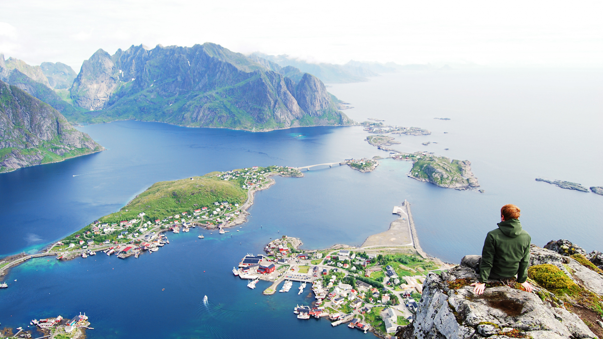Обои Лофотен, фьорд, мыс, вход, туризм в разрешении 1920x1080
