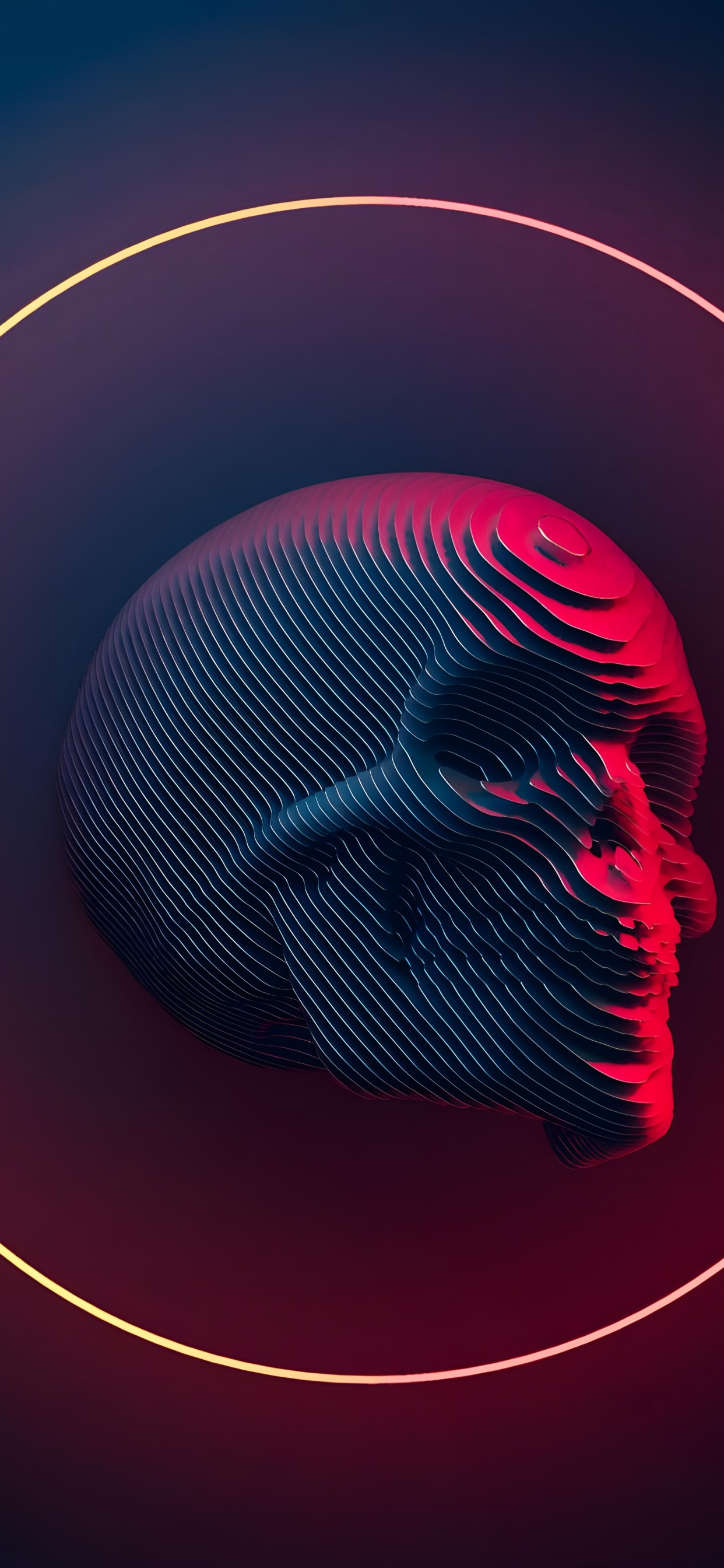 Обои арт, газ, круг, технологии, электрик в разрешении 1242x2688