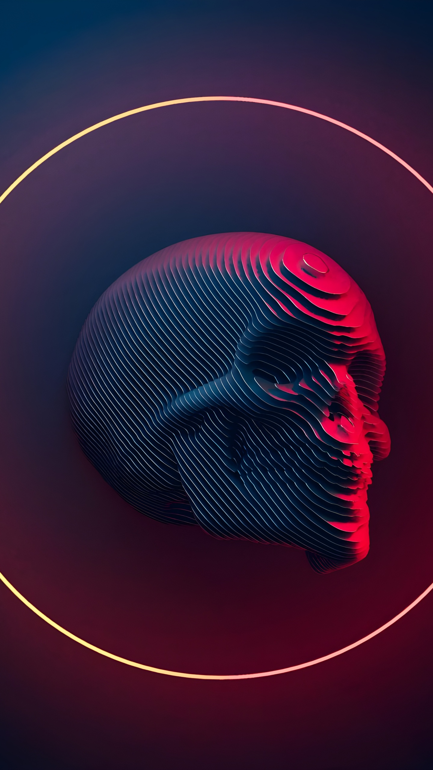 Обои арт, газ, круг, технологии, электрик в разрешении 1440x2560