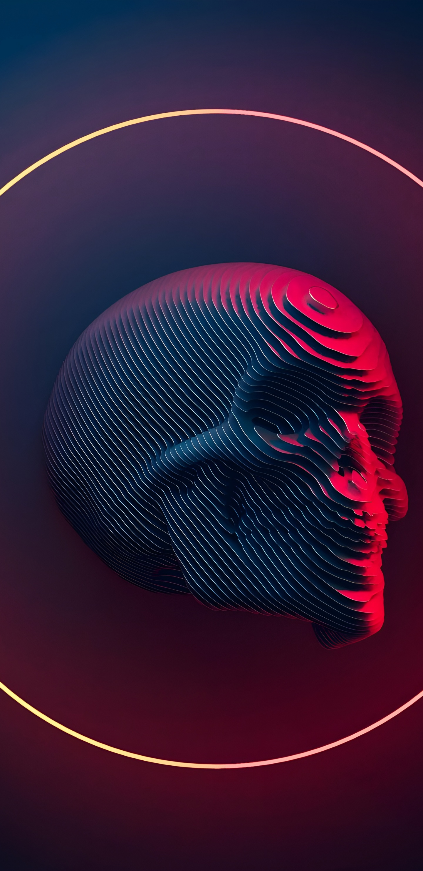 Обои арт, газ, круг, технологии, электрик в разрешении 1440x2960