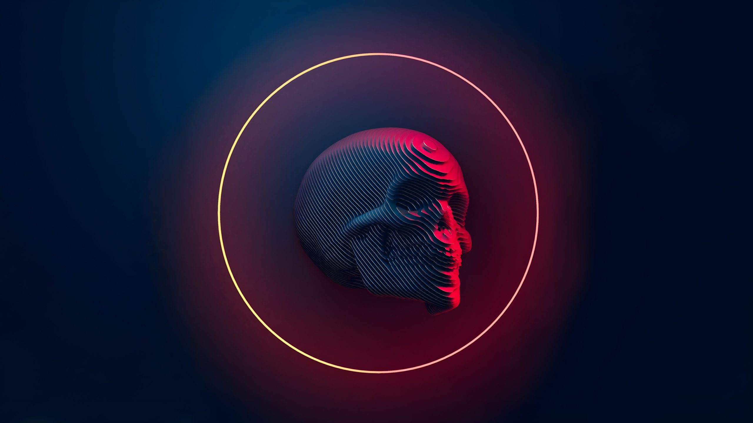 Обои арт, газ, круг, технологии, электрик в разрешении 2560x1440