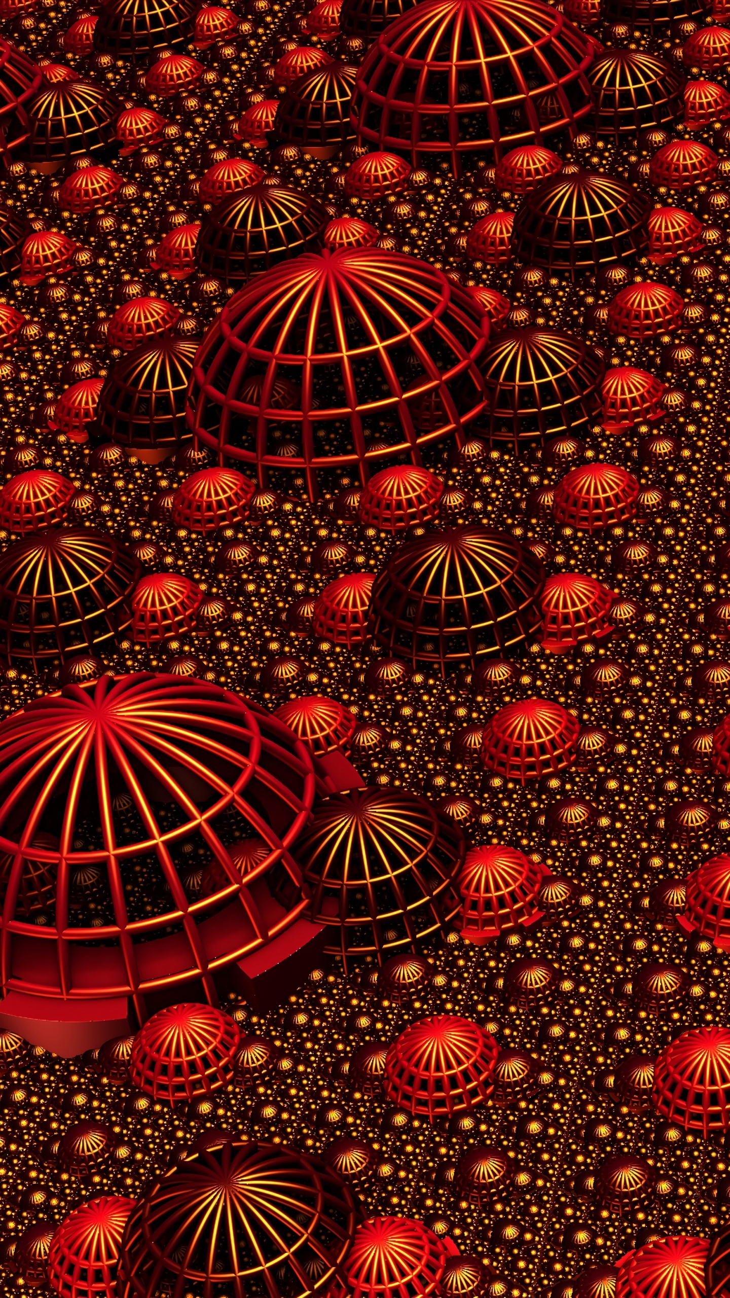 Обои иллюстрация, ткань, фрактал, симметрия, круг в разрешении 1440x2560