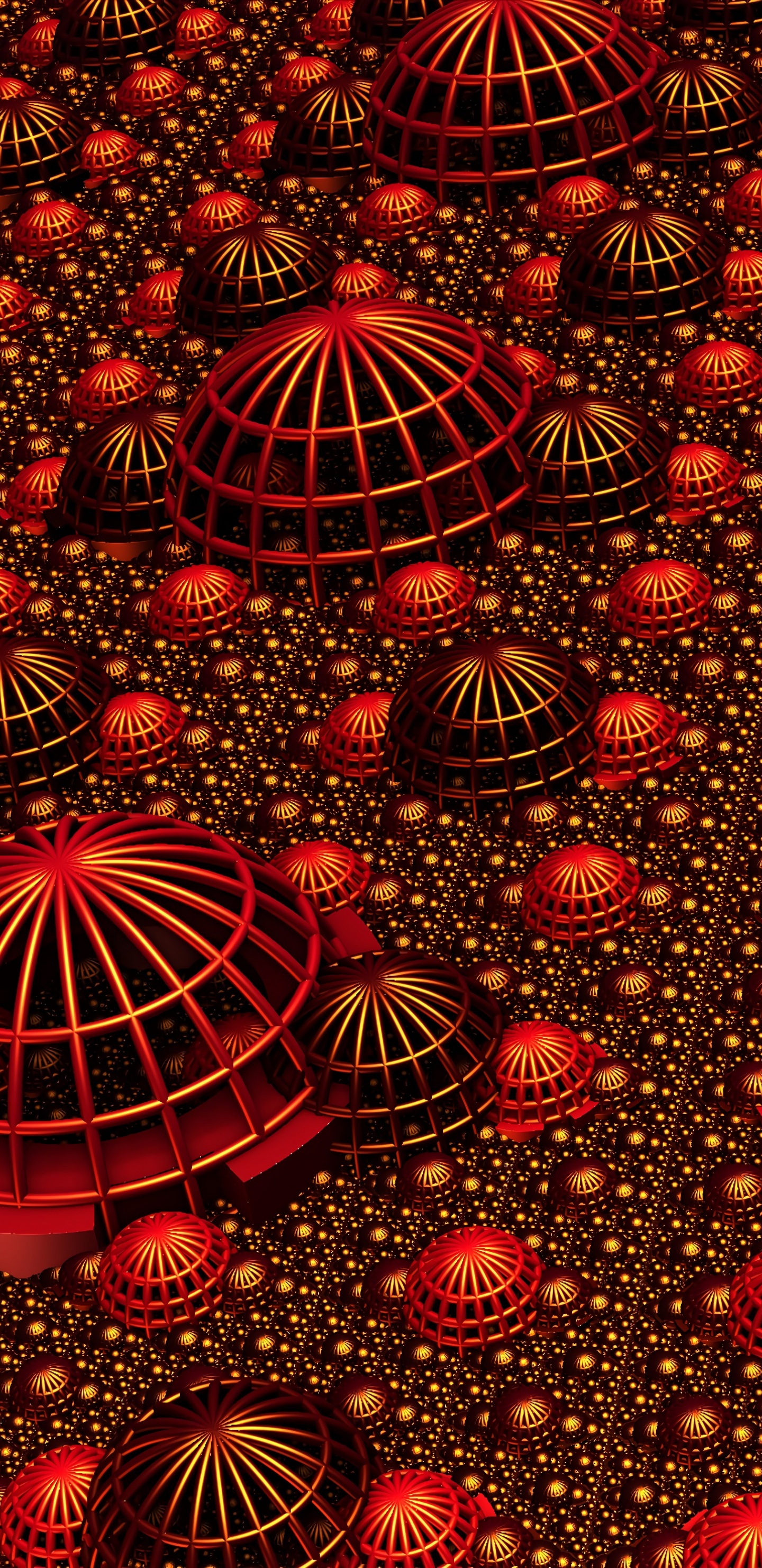 Обои иллюстрация, ткань, фрактал, симметрия, круг в разрешении 1440x2960