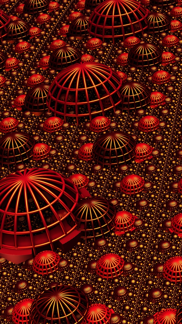 Обои иллюстрация, ткань, фрактал, симметрия, круг в разрешении 720x1280