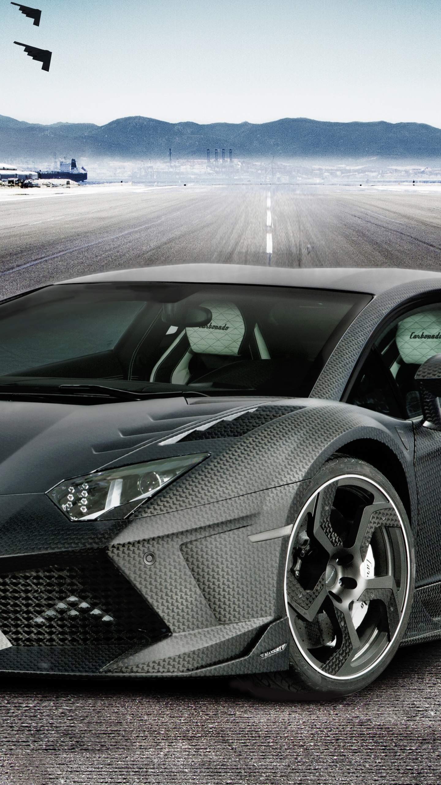 Обои Mansory Aventador Carbonado, Ламборджини, легковые автомобили, Ламборгини авентадор, спорткар в разрешении 1440x2560