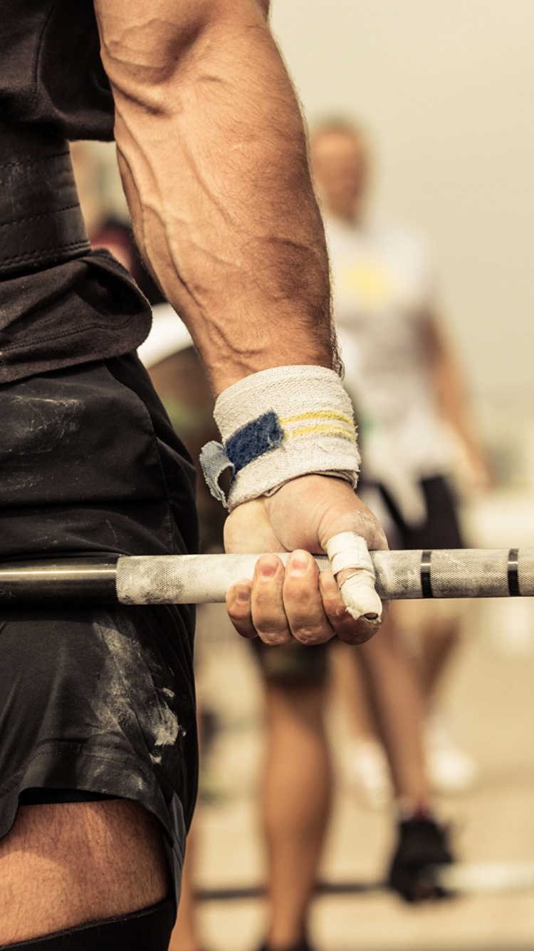 Обои физическая подготовка, Бодибилдинг, силовая тренировка, штанга, пауэрлифтинг в разрешении 750x1334