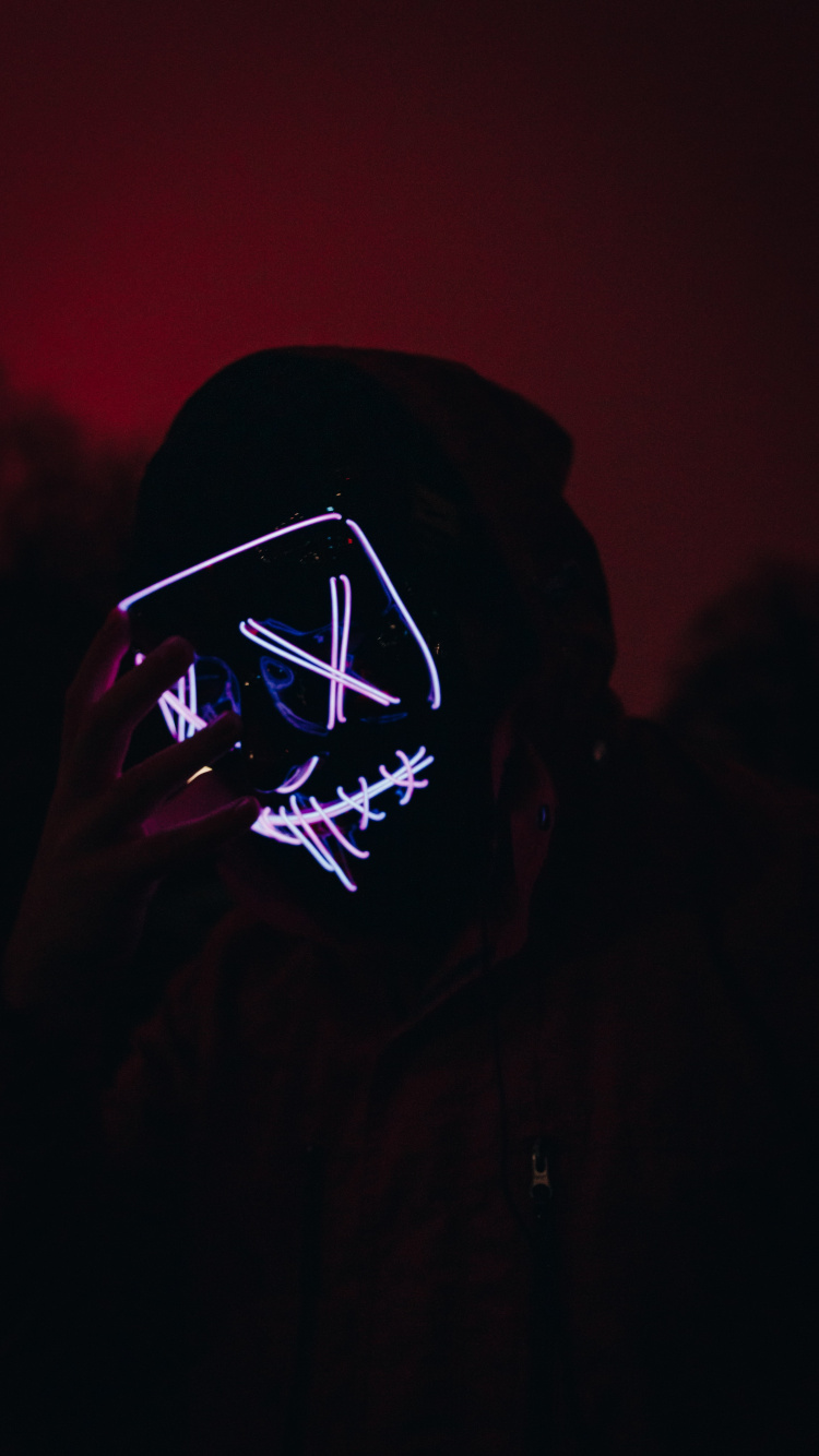 Обои темнота, красный цвет, свет, черный, ночь в разрешении 750x1334