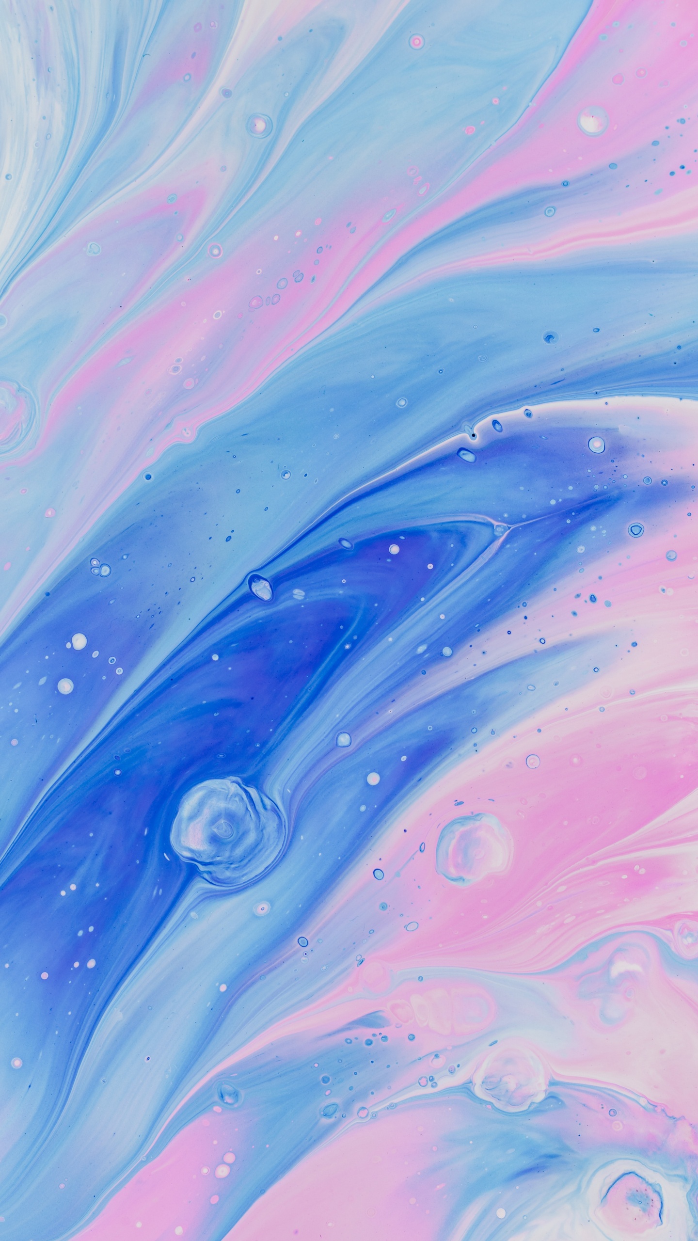 Обои синий, вода, акварельные краски, Аква, акриловая краска в разрешении 1440x2560