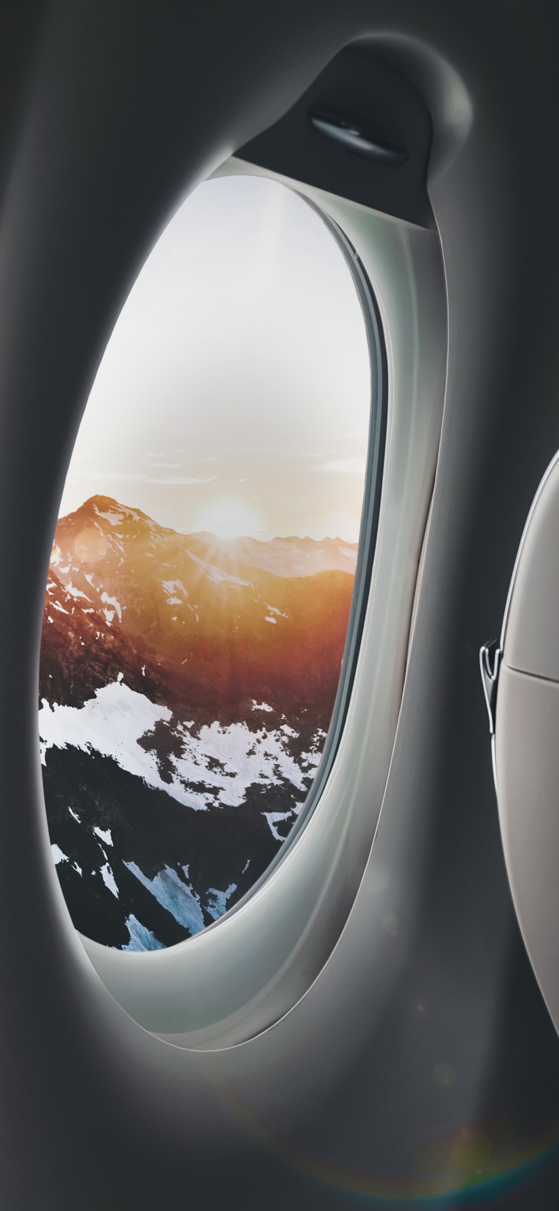 Обои самолет, полет, самолеты, окно, авиакомпания в разрешении 1125x2436