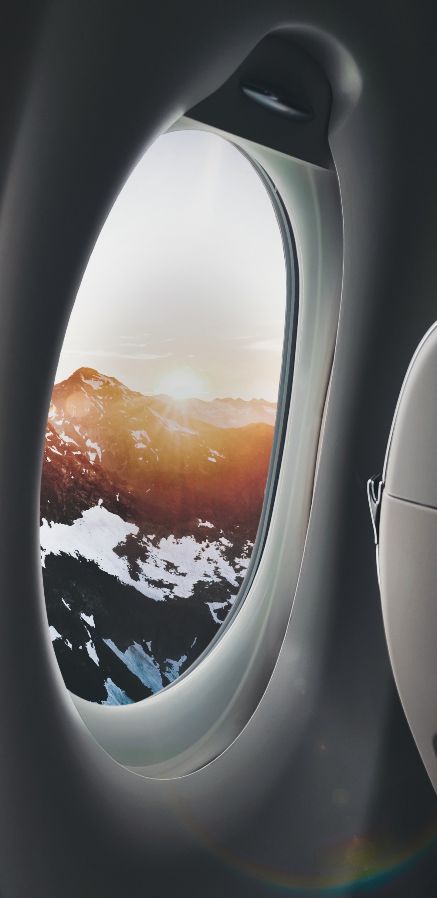 Обои самолет, полет, самолеты, окно, авиакомпания в разрешении 1440x2960