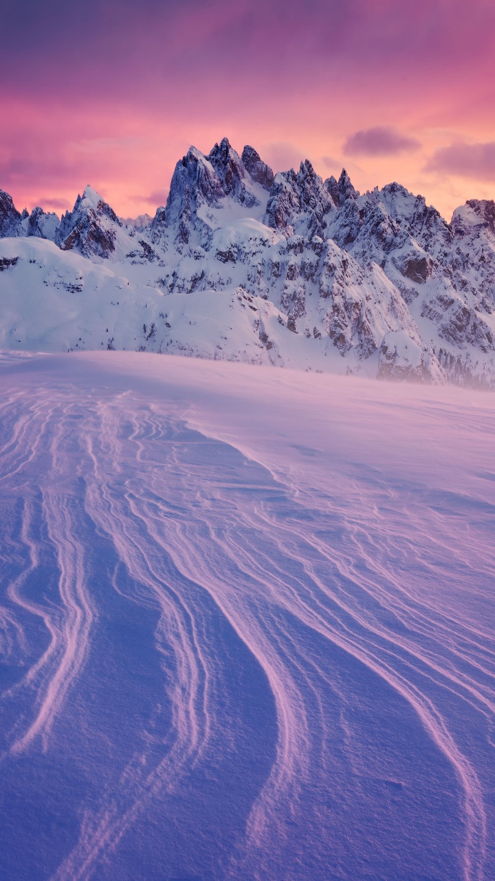 Обои облако, гора, атмосфера, снег, экорегион в разрешении 720x1280