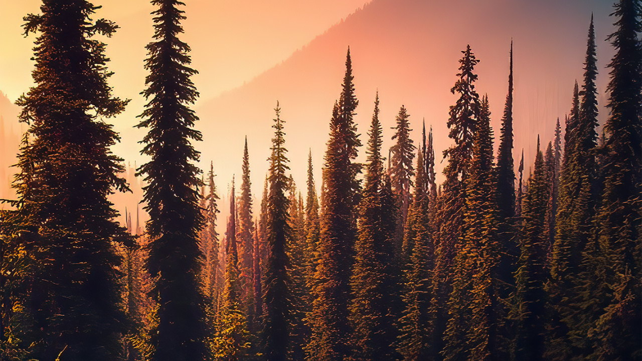 Обои природа, арт, пейзаж, пейзажная живопись, атмосфера в разрешении 1280x720