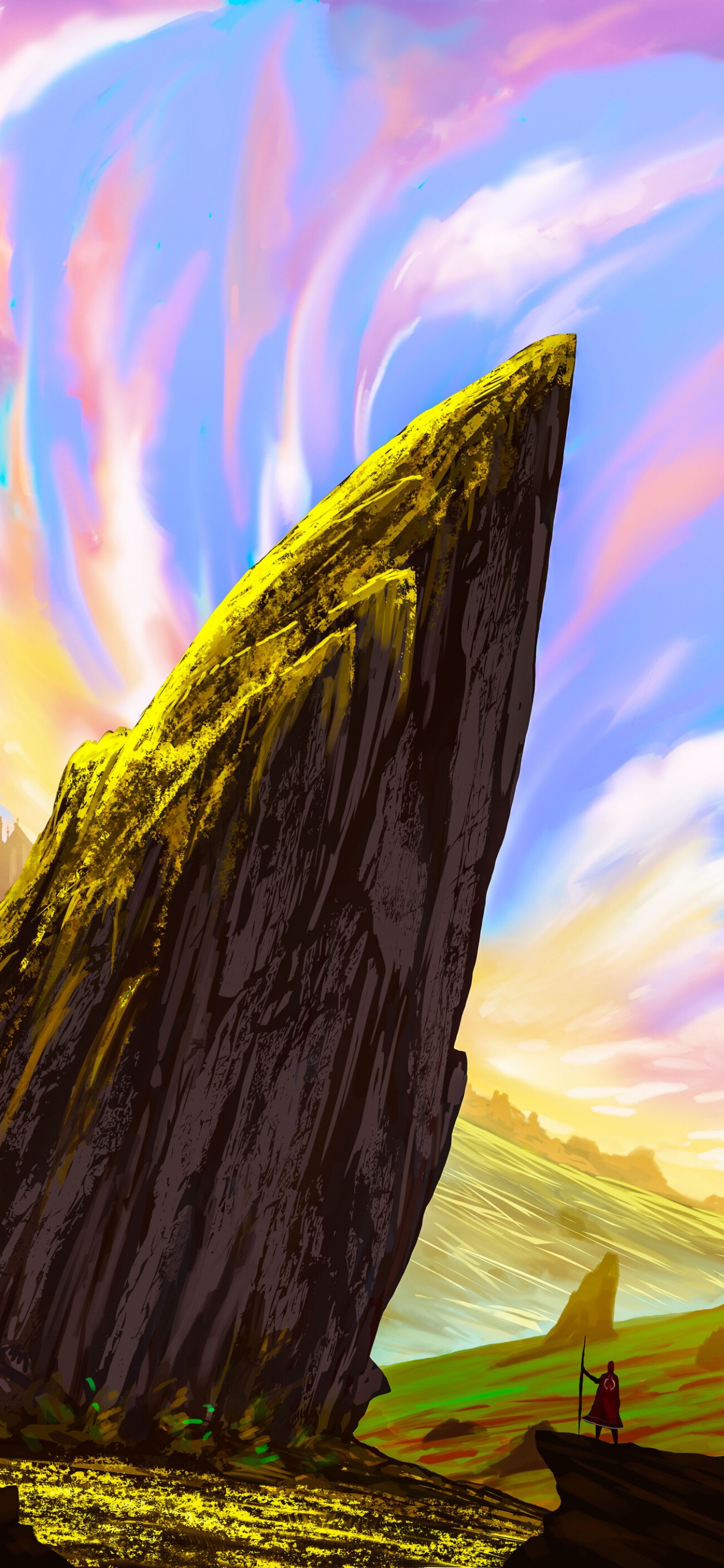 Обои потайная дверь, природа, гора, Красочность Неба, геология в разрешении 1242x2688