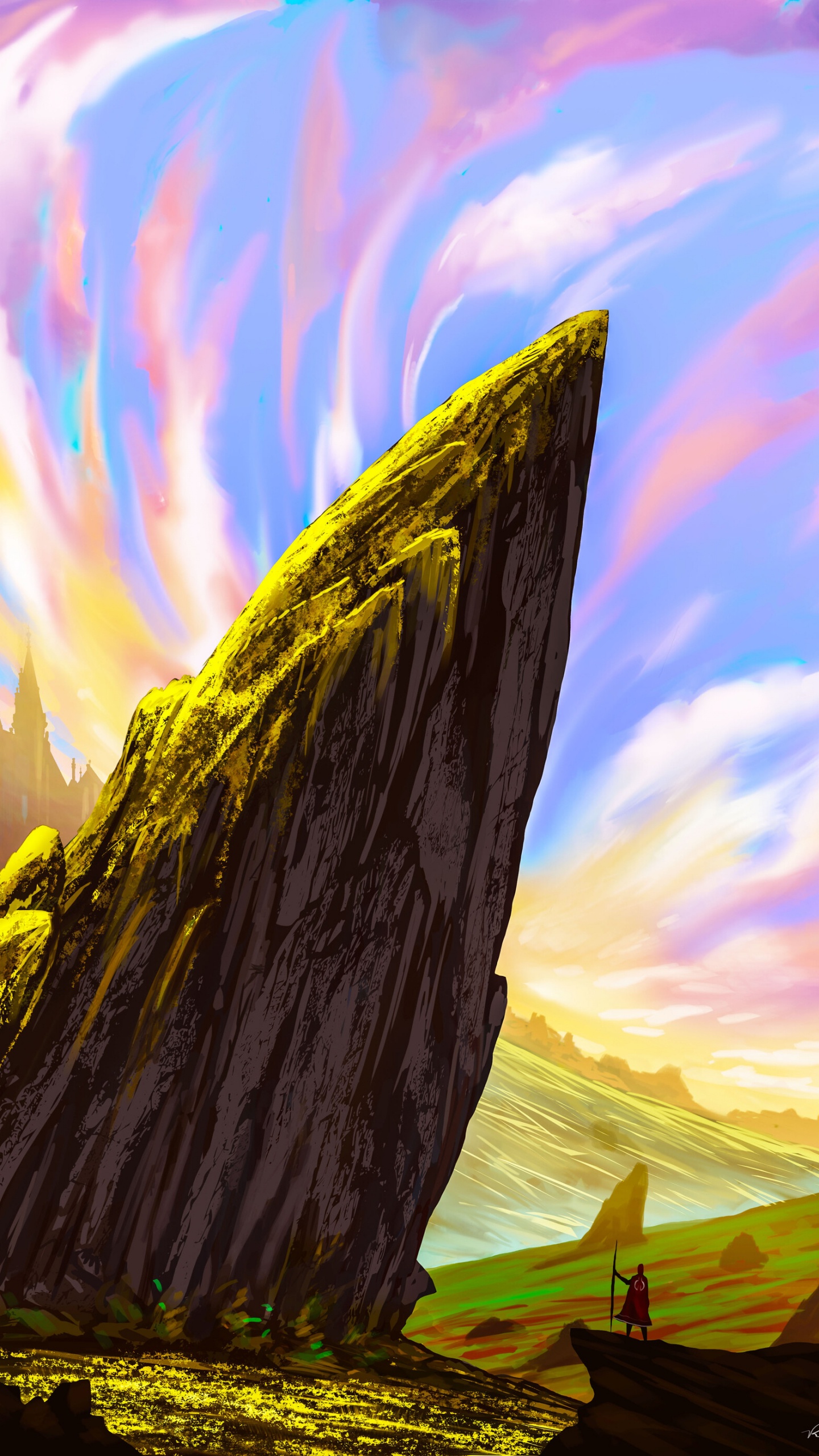 Обои потайная дверь, природа, гора, Красочность Неба, геология в разрешении 1440x2560