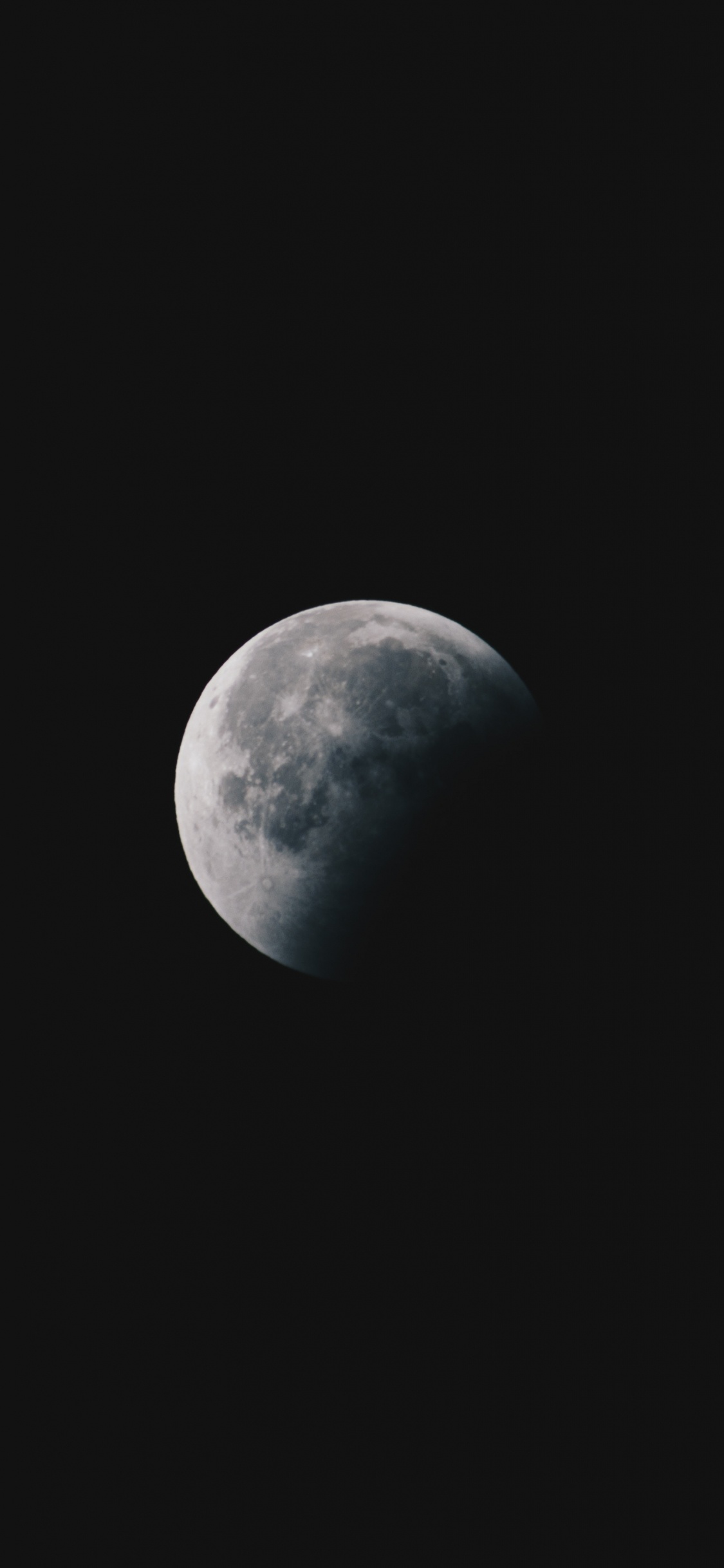 Обои луна, лунное затмение, земля, атмосфера, природа в разрешении 1125x2436