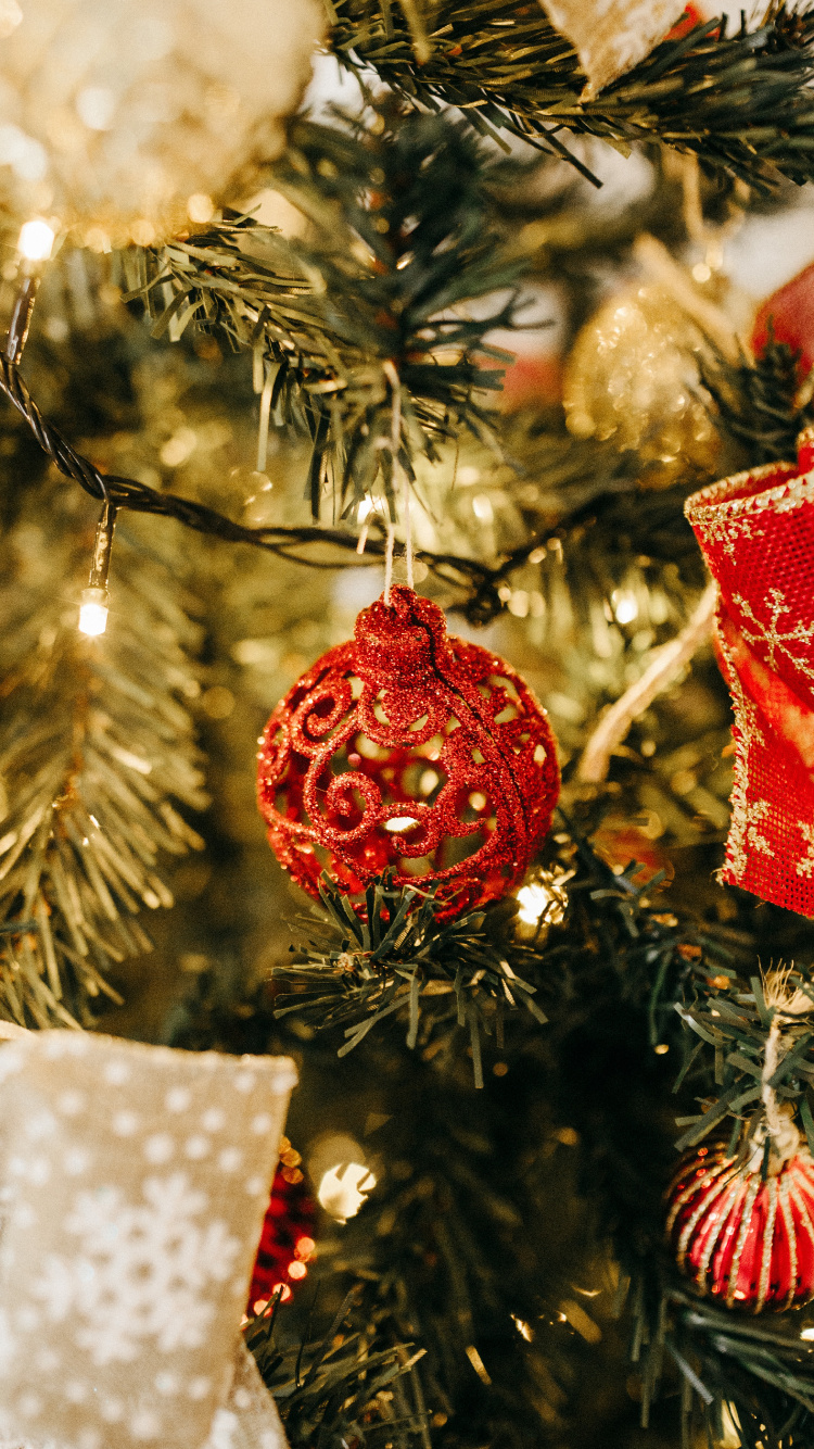 Обои орнамент, Рождество, Рождественский день, Рождественские огни, Сочельник в разрешении 750x1334