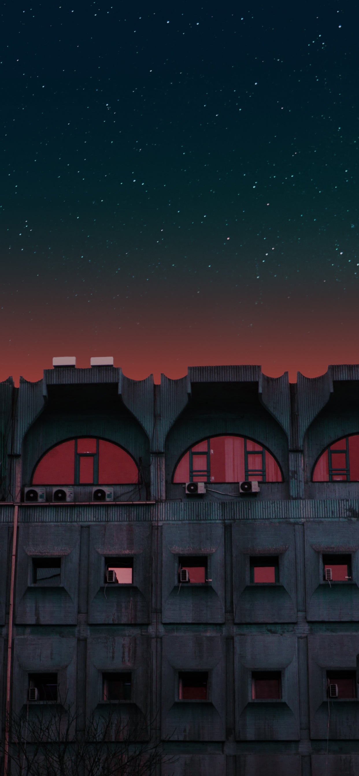 Обои здание, векторная графика, архитектура, дизайн, дизайн интерьера в разрешении 1242x2688