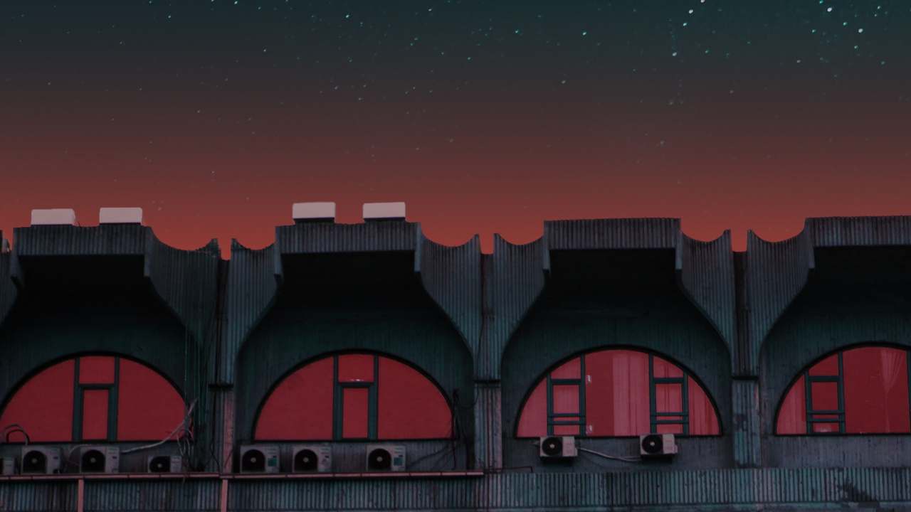 Обои здание, векторная графика, архитектура, дизайн, дизайн интерьера в разрешении 1280x720