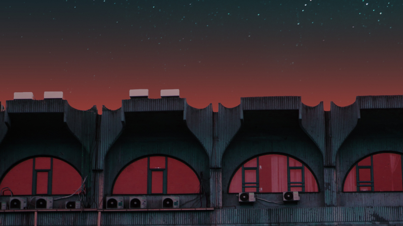 Обои здание, векторная графика, архитектура, дизайн, дизайн интерьера в разрешении 1366x768