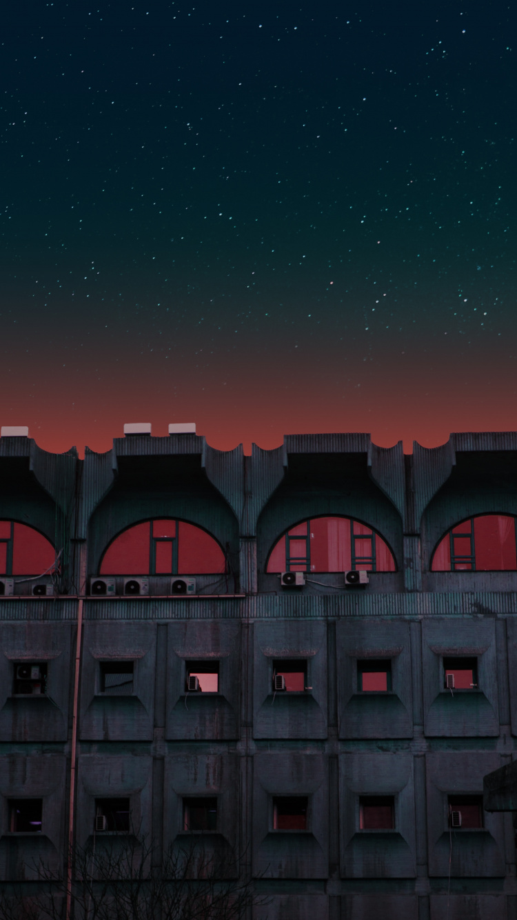 Обои здание, векторная графика, архитектура, дизайн, дизайн интерьера в разрешении 750x1334