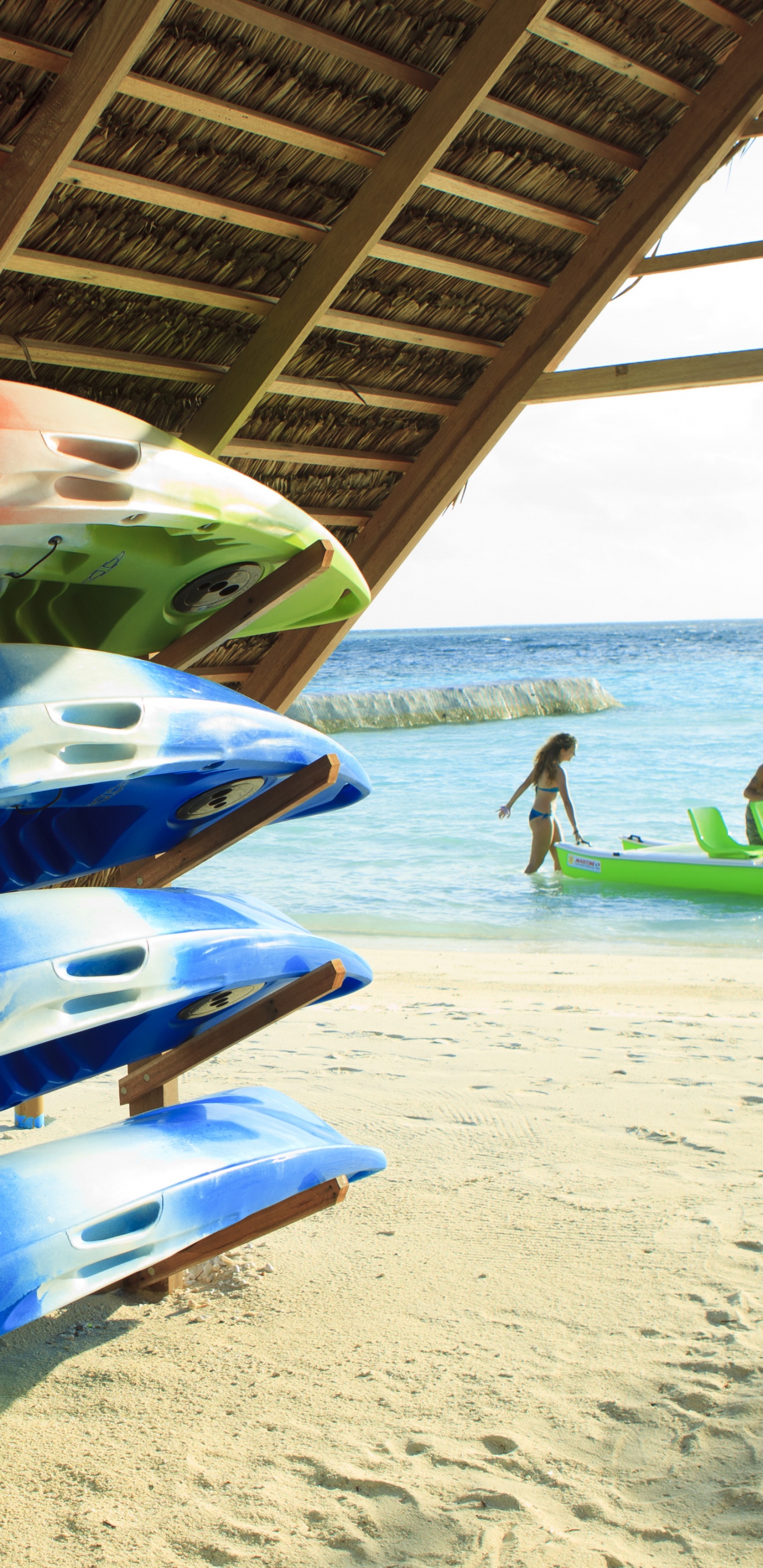 Обои О Маафуши Мальдивы, Ари Атолл, Дангети, Тза, прибежище в разрешении 1440x2960