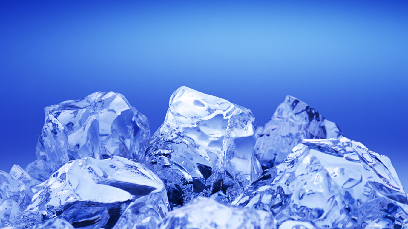 Обои лед, кубик льда, замораживание, гора, ледяная форма в разрешении 1366x768