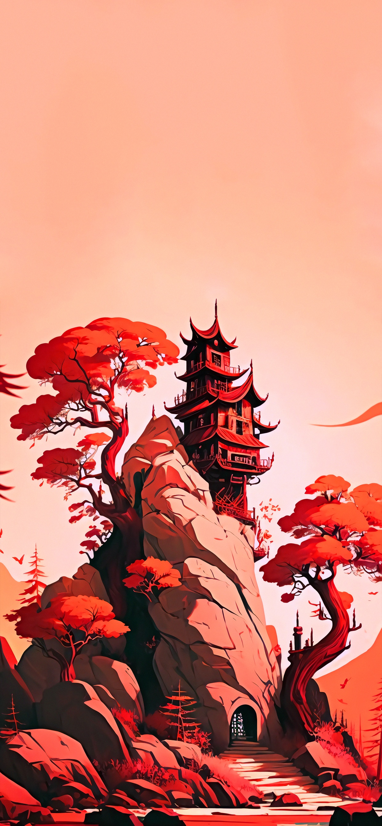 Обои иллюстрация, постер, растение, лист, дерево в разрешении 1242x2688