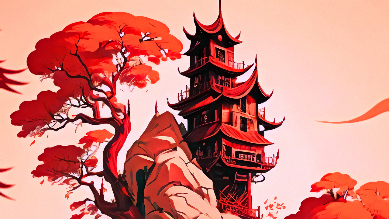 Обои иллюстрация, постер, растение, лист, дерево в разрешении 1280x720