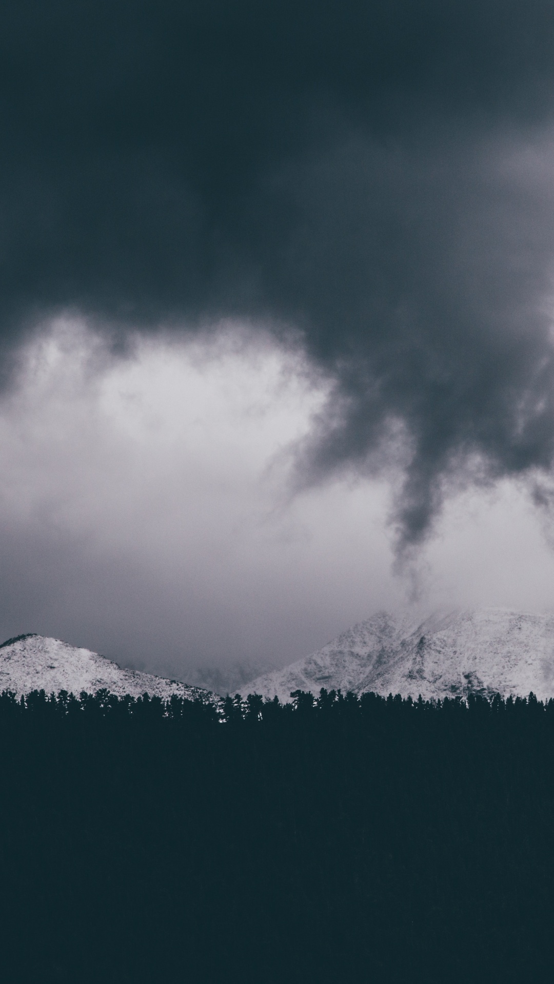 Обои снег, облако, гора, блог, арт в разрешении 1080x1920