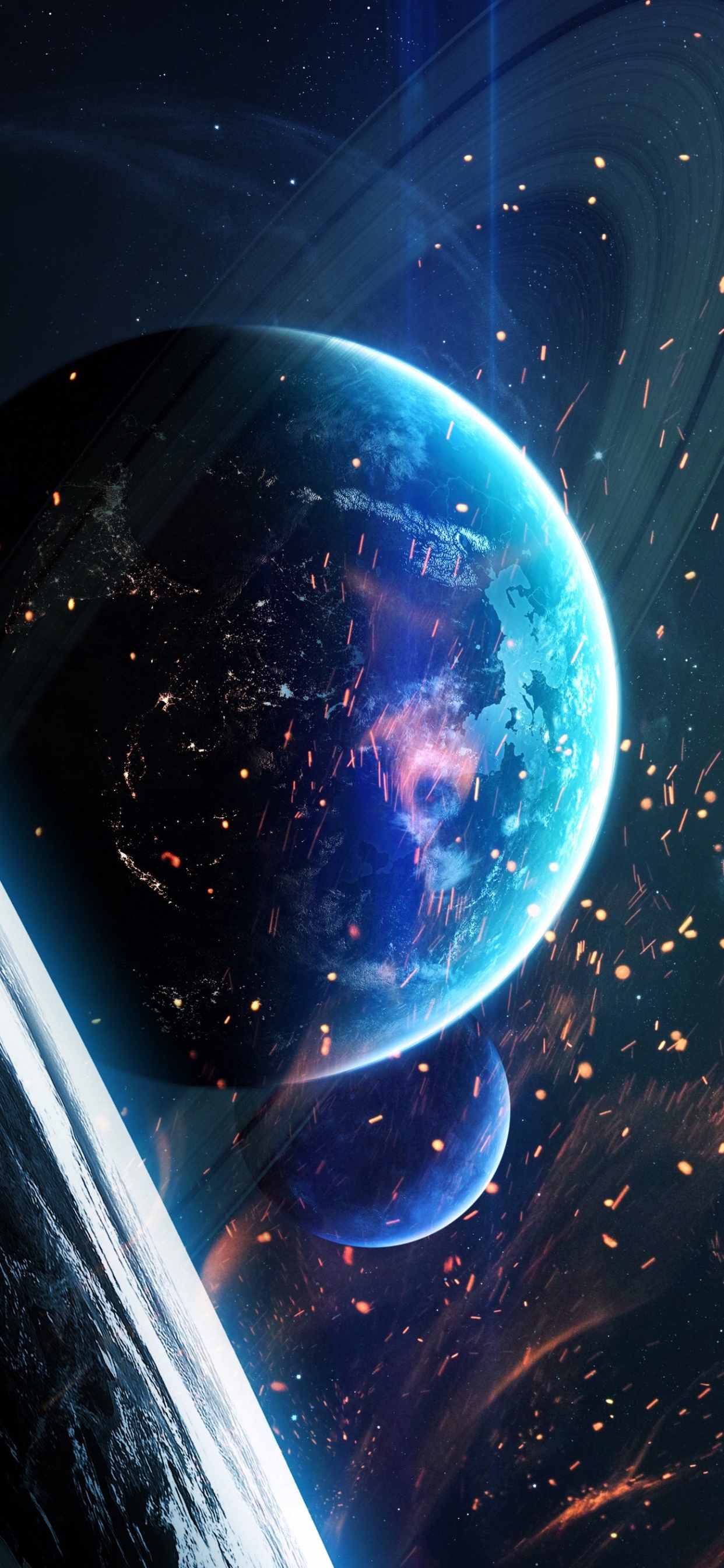 Обои земля, иноходец па, атмосфера, мир, Галактика в разрешении 1242x2688