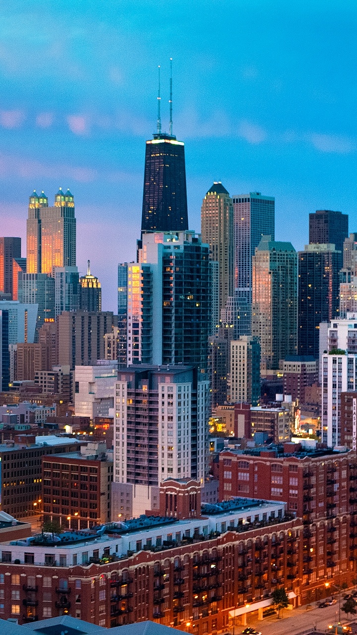 Обои городской пейзаж, город, городской район, линия горизонта, метрополия в разрешении 720x1280