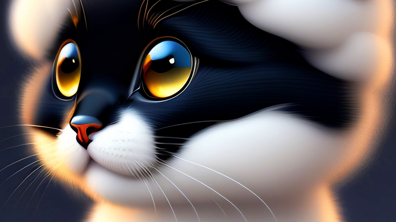 Обои американская жесткошерстная кошка, эгейская кошка, мэнкс, биколор кошка, белый кот в разрешении 1366x768