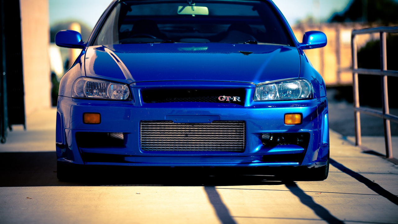 Обои Ниссан, авто, автомобильное освещение, спорткар, бампер в разрешении 1280x720