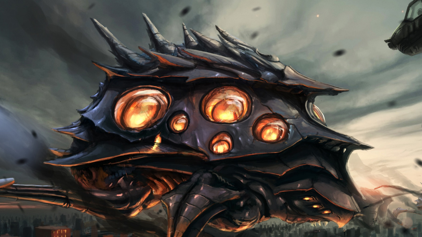 Обои цифровое искусство, концепт арт, рисование, вымышленный персонаж, десантная операция в разрешении 1366x768