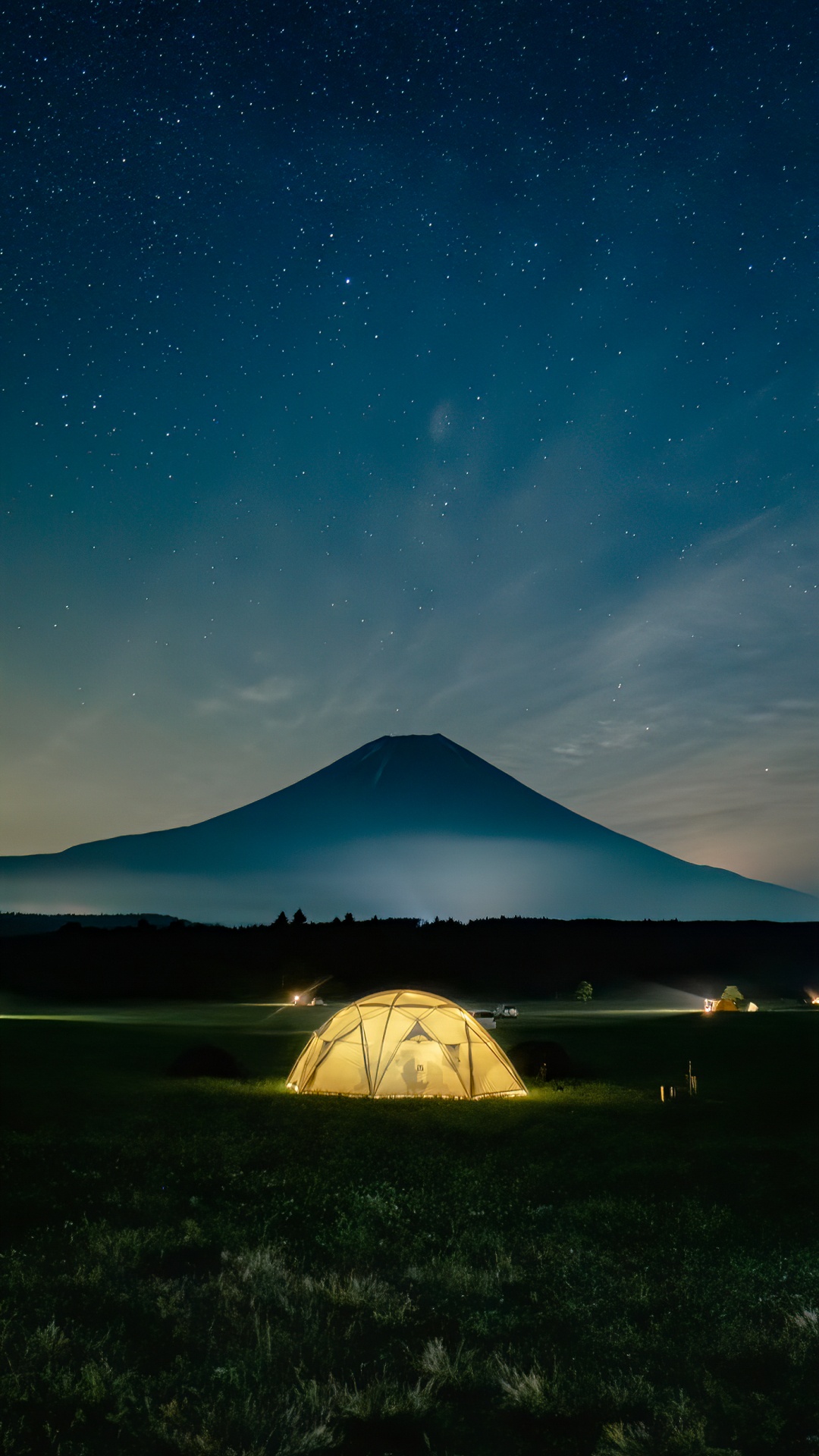 Обои Кемпинг, палатка, палаточный лагерь, атмосфера, экорегион в разрешении 1080x1920