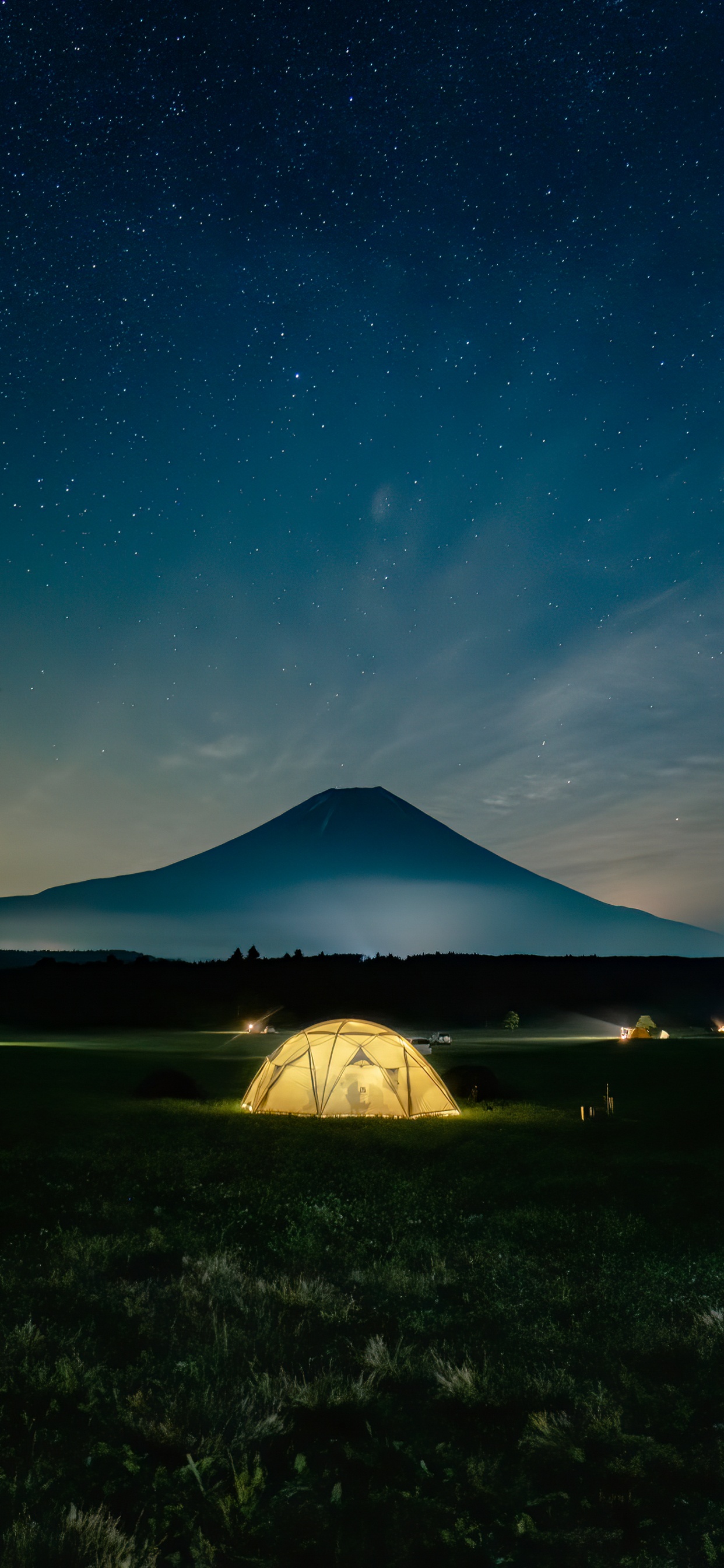 Обои Кемпинг, палатка, палаточный лагерь, атмосфера, экорегион в разрешении 1242x2688