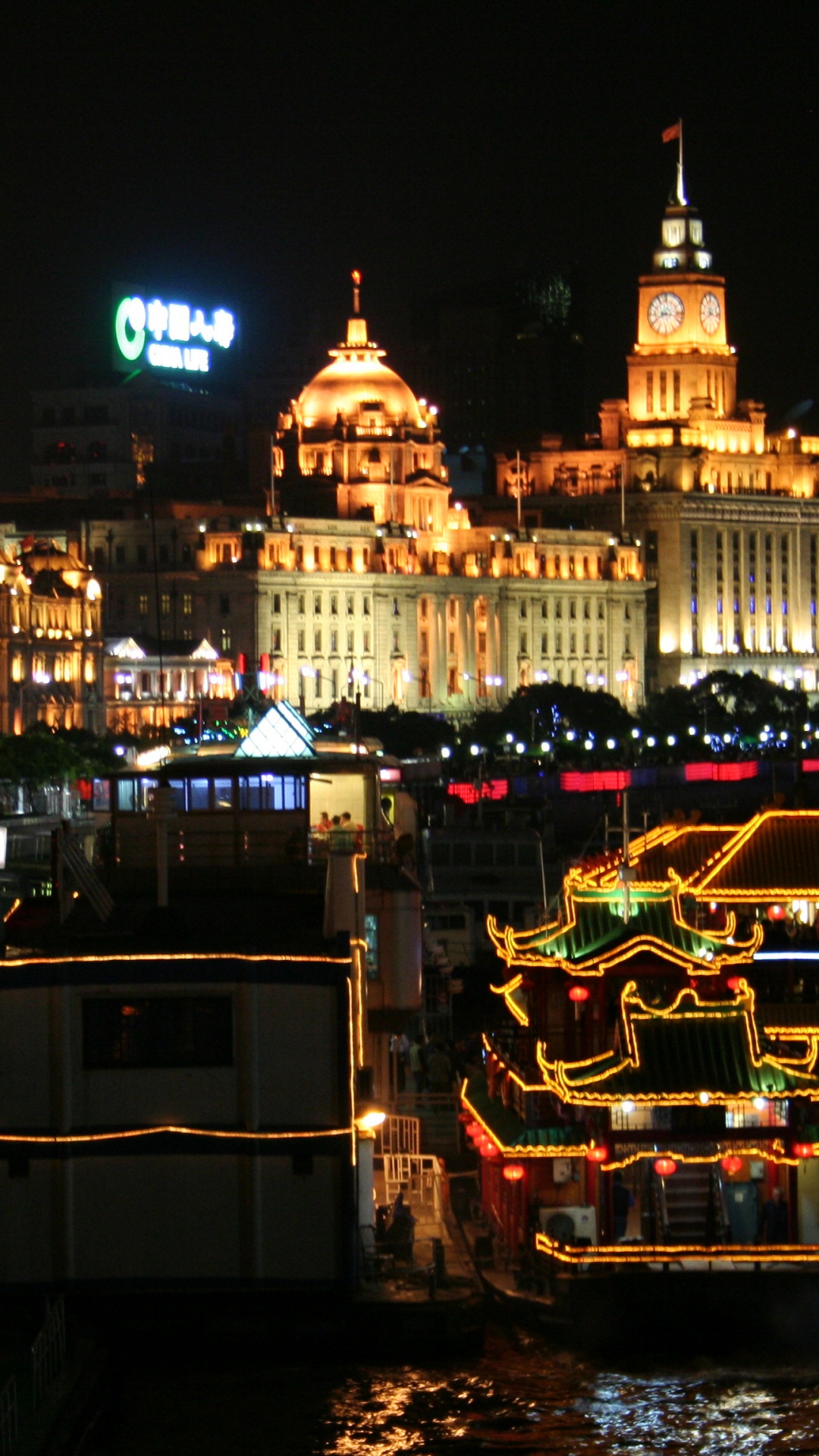 Обои ночь, город, метрополия, ориентир, городской пейзаж в разрешении 1080x1920